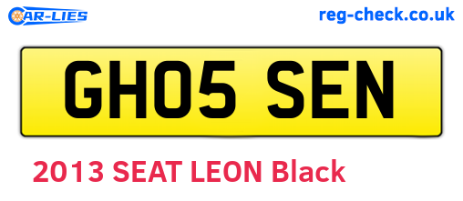 GH05SEN are the vehicle registration plates.