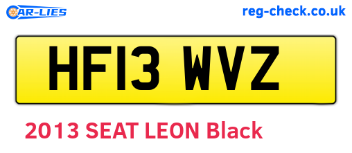 HF13WVZ are the vehicle registration plates.