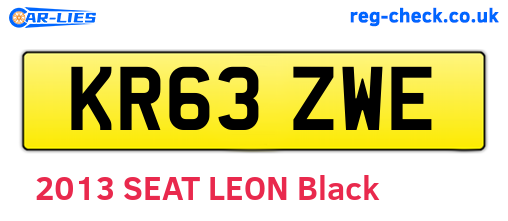 KR63ZWE are the vehicle registration plates.