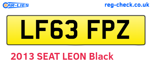 LF63FPZ are the vehicle registration plates.