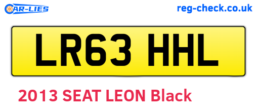LR63HHL are the vehicle registration plates.