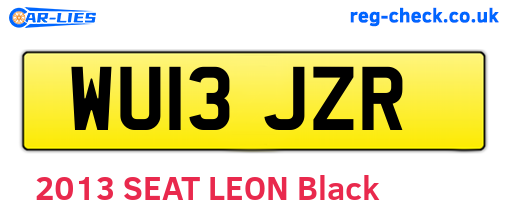 WU13JZR are the vehicle registration plates.