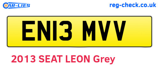 EN13MVV are the vehicle registration plates.