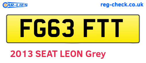 FG63FTT are the vehicle registration plates.