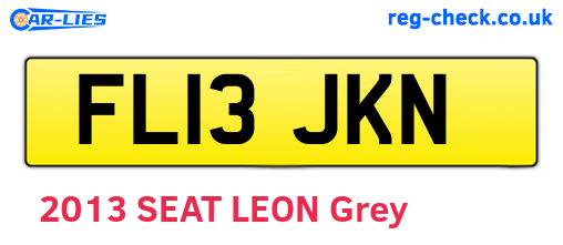 FL13JKN are the vehicle registration plates.