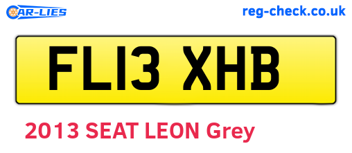 FL13XHB are the vehicle registration plates.