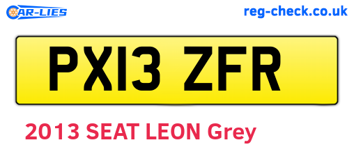 PX13ZFR are the vehicle registration plates.