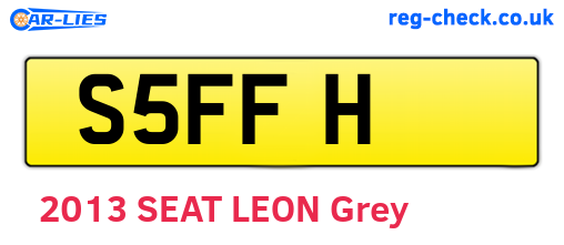 S5FFH are the vehicle registration plates.