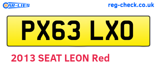 PX63LXO are the vehicle registration plates.