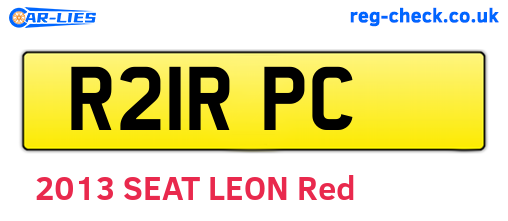 R21RPC are the vehicle registration plates.