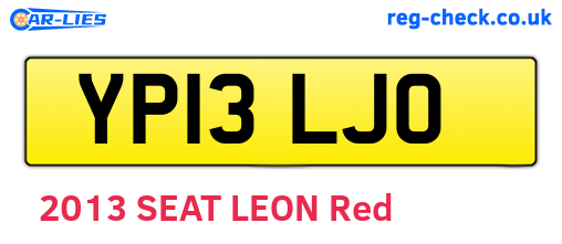 YP13LJO are the vehicle registration plates.