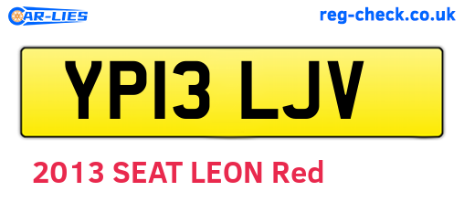YP13LJV are the vehicle registration plates.