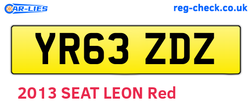 YR63ZDZ are the vehicle registration plates.