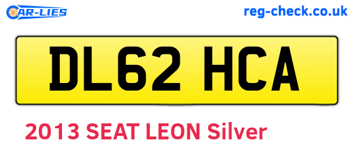 DL62HCA are the vehicle registration plates.