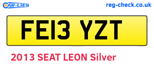 FE13YZT are the vehicle registration plates.