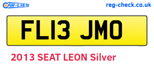 FL13JMO are the vehicle registration plates.