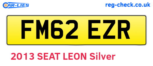 FM62EZR are the vehicle registration plates.