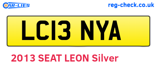 LC13NYA are the vehicle registration plates.