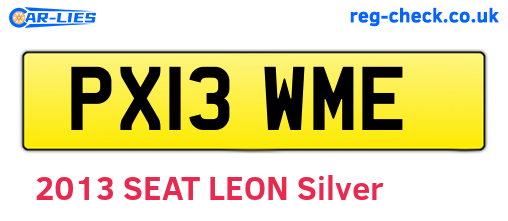 PX13WME are the vehicle registration plates.