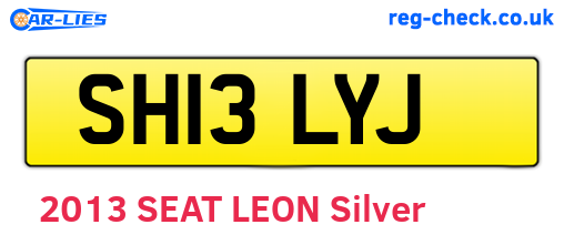 SH13LYJ are the vehicle registration plates.