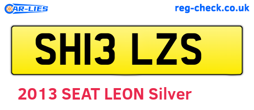 SH13LZS are the vehicle registration plates.