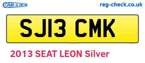 SJ13CMK are the vehicle registration plates.