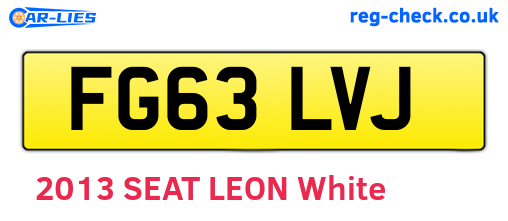 FG63LVJ are the vehicle registration plates.