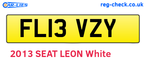FL13VZY are the vehicle registration plates.