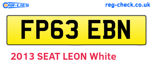 FP63EBN are the vehicle registration plates.