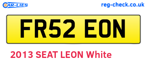 FR52EON are the vehicle registration plates.