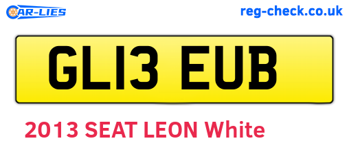 GL13EUB are the vehicle registration plates.