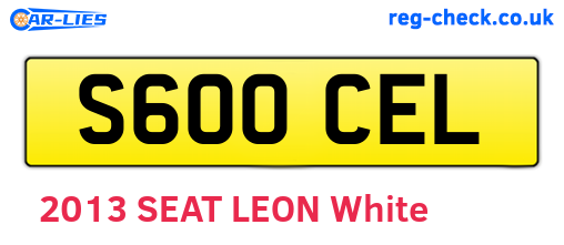 S600CEL are the vehicle registration plates.
