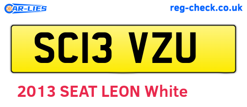 SC13VZU are the vehicle registration plates.