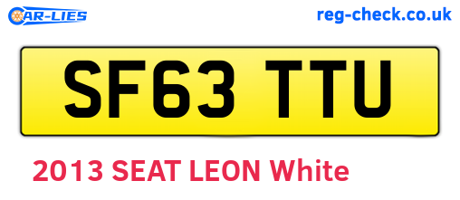 SF63TTU are the vehicle registration plates.