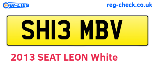 SH13MBV are the vehicle registration plates.