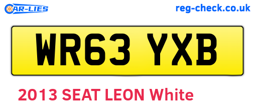 WR63YXB are the vehicle registration plates.