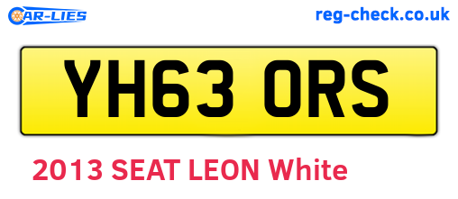 YH63ORS are the vehicle registration plates.