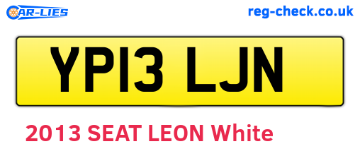 YP13LJN are the vehicle registration plates.