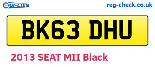 BK63DHU are the vehicle registration plates.