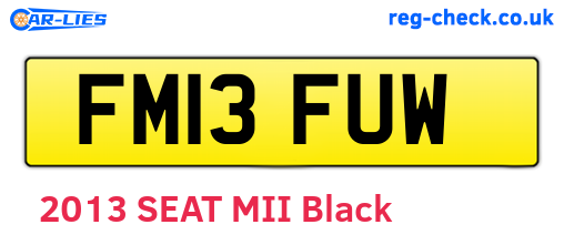FM13FUW are the vehicle registration plates.