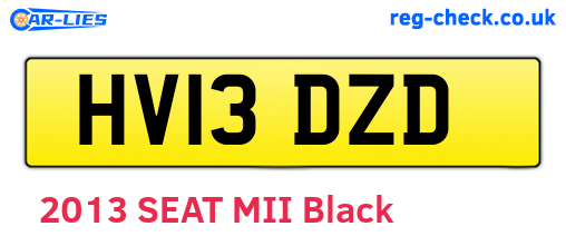 HV13DZD are the vehicle registration plates.
