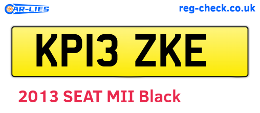 KP13ZKE are the vehicle registration plates.