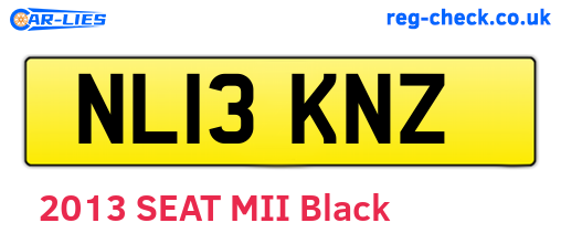 NL13KNZ are the vehicle registration plates.