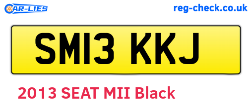SM13KKJ are the vehicle registration plates.