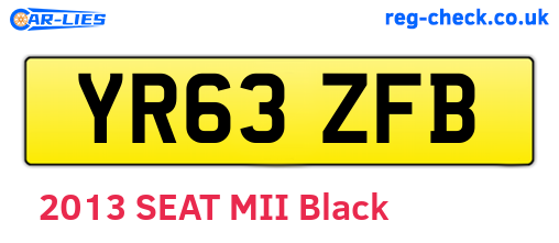 YR63ZFB are the vehicle registration plates.