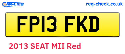 FP13FKD are the vehicle registration plates.