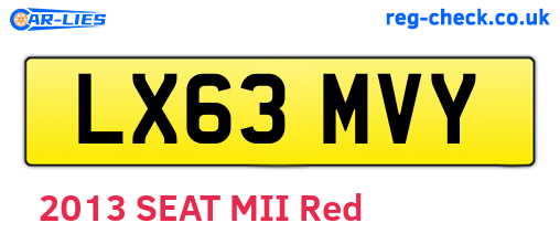 LX63MVY are the vehicle registration plates.