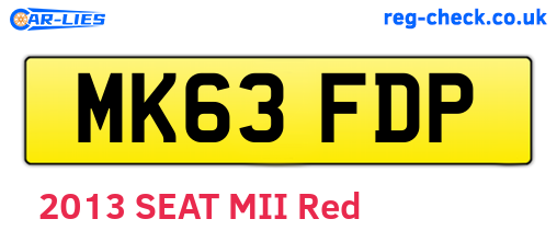 MK63FDP are the vehicle registration plates.