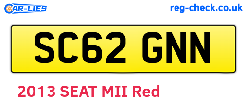 SC62GNN are the vehicle registration plates.