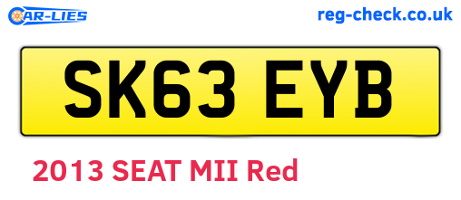 SK63EYB are the vehicle registration plates.